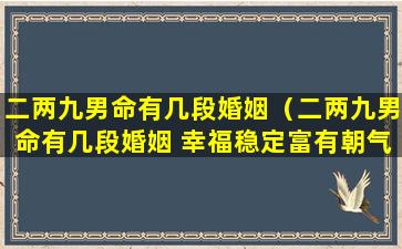 二两九男命有几段婚姻（二两九男命有几段婚姻 幸福稳定富有朝气）